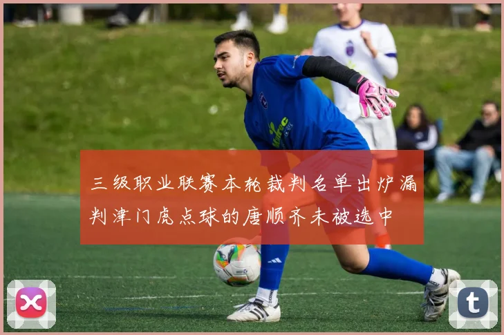 三级职业联赛本轮裁判名单出炉漏判津门虎点球的唐顺齐未被选中